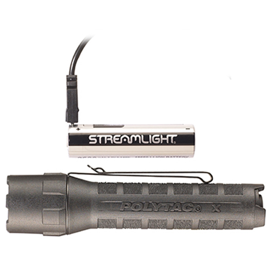 STREAM POLYTAC X USB W/ 18650 BATTERY BLK - Hunting Accessories